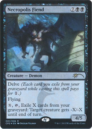 Necropolis Fiend Alternate Art Foil Promo Fate Reforged Clash Pack Magic The Gathering Promo Cards Necropolis Fiend Alternate Art Foil Promo Fate Reforged Clash Pack Magic The Gathering Promo Cards