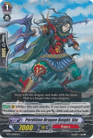 Perdition Dragon Knight Gia BT17 070EN Common C Perdition Dragon Knight Gia BT17 070EN Common C