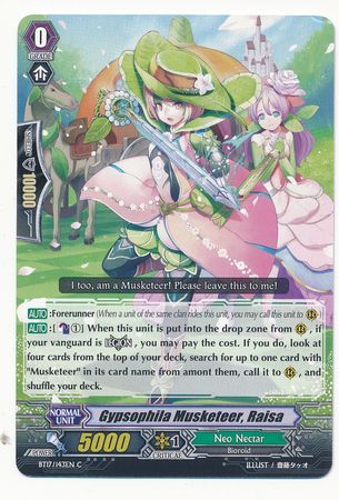 Gypsophila Musketeer Raisa BT17 143EN Common C Vol 17 Blazing Perdition Ver E Singles Gypsophila Musketeer Raisa BT17 143EN Common C Vol 17 Blazing Perdition Ver E Singles
