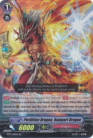 Perdition Dragon Rampart Dragon BT17 014EN Double Rare RR Vol 17 Blazing Perdition Ver E Singles Perdition Dragon Rampart Dragon BT17 014EN Double Rare RR Vol 17 Blazing Perdition Ver E Singles