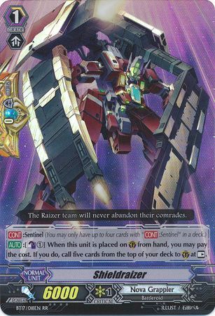 Shieldraizer BT17 018EN Double Rare RR Vol 17 Blazing Perdition Ver E Singles Shieldraizer BT17 018EN Double Rare RR Vol 17 Blazing Perdition Ver E Singles