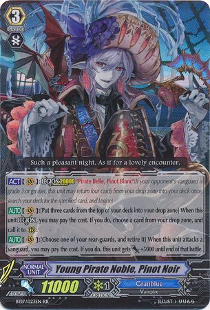Young Pirate Noble Pinot Noir BT17 023EN Double Rare RR Vol 17 Blazing Perdition Ver E Singles Young Pirate Noble Pinot Noir BT17 023EN Double Rare RR Vol 17 Blazing Perdition Ver E Singles