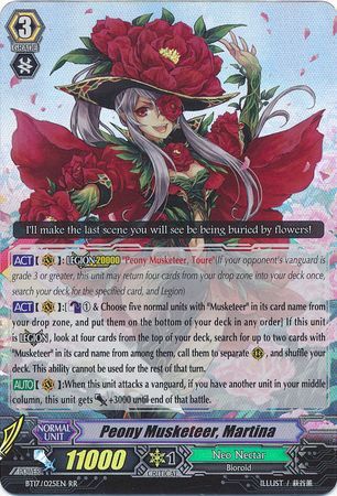 Peony Musketeer Martina BT17 025EN Double Rare RR Peony Musketeer Martina BT17 025EN Double Rare RR