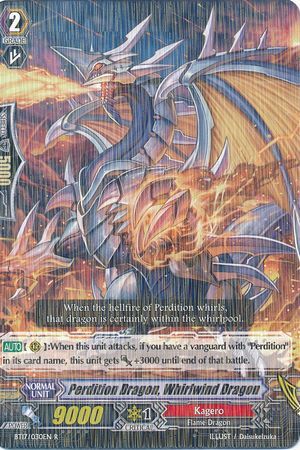 Perdition Dragon Whirlwind Dragon BT17 030EN Rare R Perdition Dragon Whirlwind Dragon BT17 030EN Rare R
