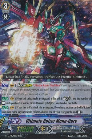 Ultimate Raizer Mega flare BT17 004EN Triple Rare RRR Ultimate Raizer Mega flare BT17 004EN Triple Rare RRR