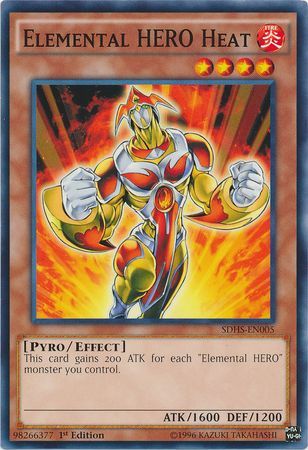 Elemental Hero Heat SDHS EN005 Common 1st Edition Elemental Hero Heat SDHS EN005 Common 1st Edition