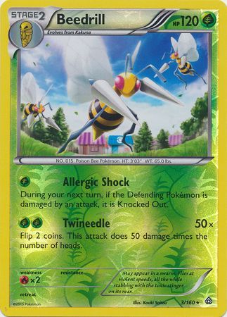 Beedrill 3 160 Rare Reverse Holo XY Primal Clash Reverse Holo Singles Beedrill 3 160 Rare Reverse Holo XY Primal Clash Reverse Holo Singles