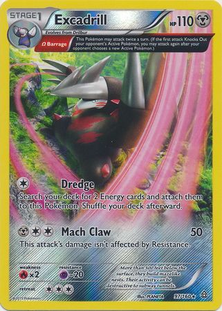 Excadrill 97 160 Holo Rare Reverse Holo XY Primal Clash Reverse Holo Singles Excadrill 97 160 Holo Rare Reverse Holo XY Primal Clash Reverse Holo Singles
