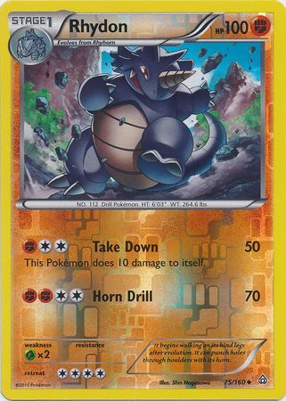 Rhydon 75 160 Uncommon Reverse Holo Rhydon 75 160 Uncommon Reverse Holo