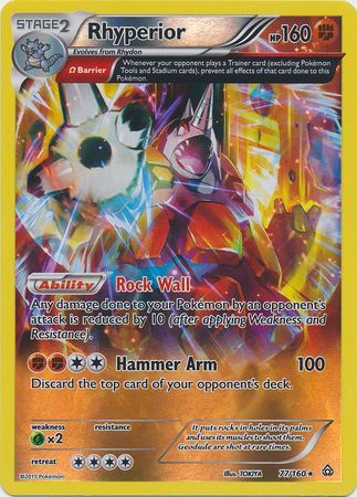 Rhyperior 77 160 Holo Rare Reverse Holo XY Primal Clash Reverse Holo Singles Rhyperior 77 160 Holo Rare Reverse Holo XY Primal Clash Reverse Holo Singles