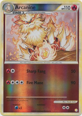 Arcanine - 1/123 - Holo Rare Reverse Holo