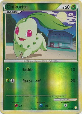 Chikorita 59 123 Common Reverse Holo Chikorita 59 123 Common Reverse Holo