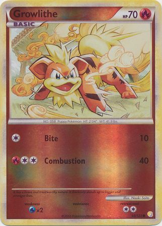 Growlithe 65 123 Common Reverse Holo Growlithe 65 123 Common Reverse Holo