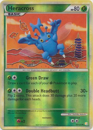 Heracross 43 123 Uncommon Reverse Holo Heracross 43 123 Uncommon Reverse Holo