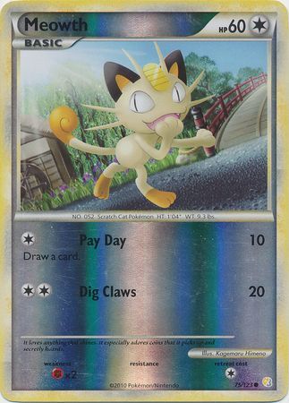 Meowth 75 123 Common Reverse Holo Meowth 75 123 Common Reverse Holo