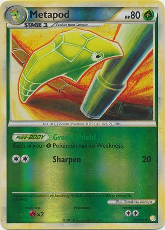 Metapod 46 123 Uncommon Reverse Holo Metapod 46 123 Uncommon Reverse Holo