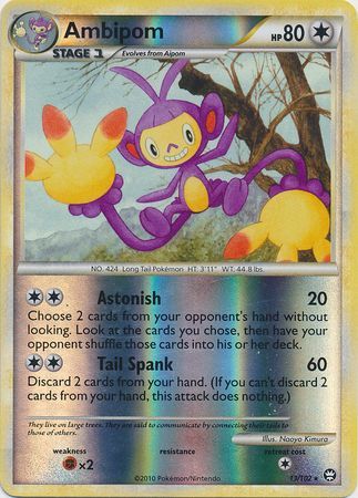 Ambipom 13 102 Rare Reverse Holo Ambipom 13 102 Rare Reverse Holo