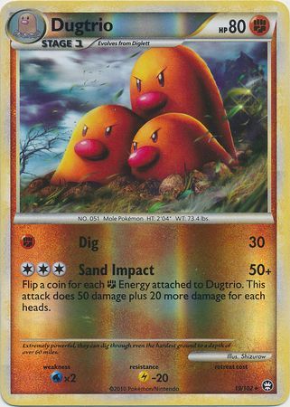 Dugtrio 19 102 Rare Reverse Holo HGSS Triumphant Reverse Holo Singles Dugtrio 19 102 Rare Reverse Holo HGSS Triumphant Reverse Holo Singles