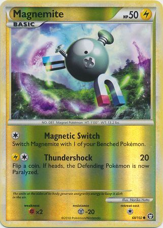 Magnemite 68 102 Common Reverse Holo Magnemite 68 102 Common Reverse Holo