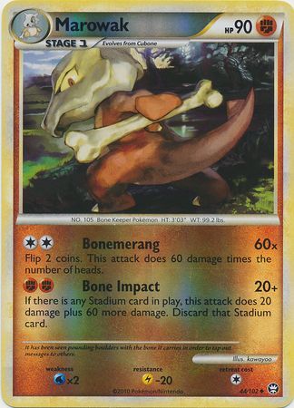 Marowak 44 102 Uncommon Reverse Holo Marowak 44 102 Uncommon Reverse Holo