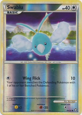 Swablu 78 102 Common Reverse Holo HGSS Triumphant Reverse Holo Singles Swablu 78 102 Common Reverse Holo HGSS Triumphant Reverse Holo Singles