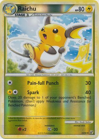 Raichu 33 90 Uncommon Reverse Holo Raichu 33 90 Uncommon Reverse Holo