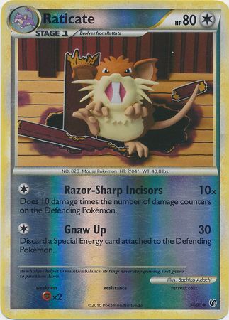 Raticate 34 90 Uncommon Reverse Holo HGSS Undaunted Reverse Holo Singles Raticate 34 90 Uncommon Reverse Holo HGSS Undaunted Reverse Holo Singles