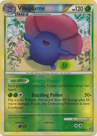 Vileplume 24 90 Rare Reverse Holo Vileplume 24 90 Rare Reverse Holo