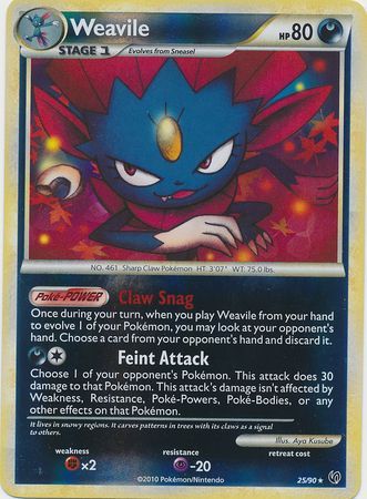 Weavile 25 90 Rare Reverse Holo HGSS Undaunted Reverse Holo Singles Weavile 25 90 Rare Reverse Holo HGSS Undaunted Reverse Holo Singles