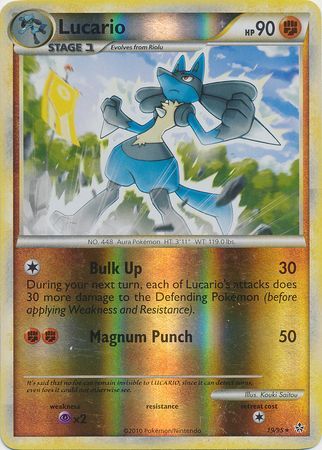 Lucario 19 95 Rare Reverse Holo HGSS Unleashed Reverse Holo Singles Lucario 19 95 Rare Reverse Holo HGSS Unleashed Reverse Holo Singles