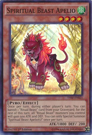 Spiritual Beast Apelio THSF EN025 Super Rare 1st Edition The Secret Forces THSF 1st Edition Singles Spiritual Beast Apelio THSF EN025 Super Rare 1st Edition The Secret Forces THSF 1st Edition Singles