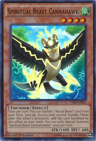 Spiritual Beast Cannahawk THSF EN027 Super Rare 1st Edition Spiritual Beast Cannahawk THSF EN027 Super Rare 1st Edition