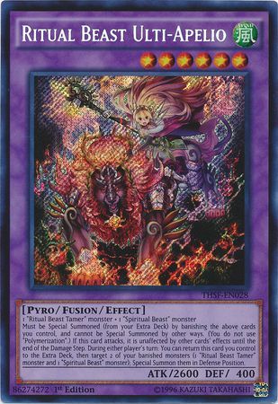 THSF-EN028 NM/M YUGIOH X1 Secret Rare 1st Edition Ritual Beast Ulti-Apelio