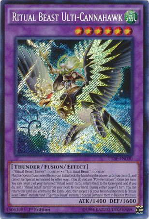 Ritual Beast Ulti Cannahawk THSF EN030 Secret Rare 1st Edition Ritual Beast Ulti Cannahawk THSF EN030 Secret Rare 1st Edition