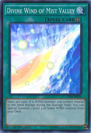 Divine Wind of Mist Valley THSF EN056 Super Rare 1st Edition Divine Wind of Mist Valley THSF EN056 Super Rare 1st Edition