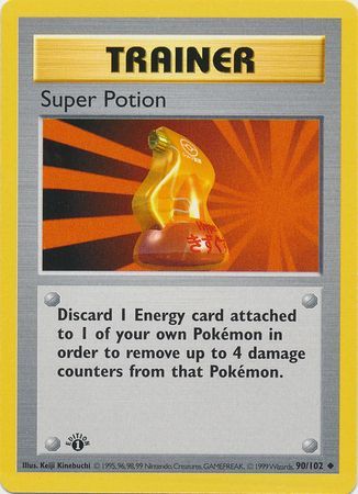 Super Potion 90/102 Pokemon Card 1999 Base Set Uncommon NEAR MINT