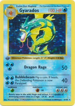 Gyarados - 6/102 - Holo 1st Edition