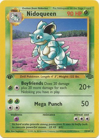 Nidoqueen - 23/64 - Rare 1st Edition