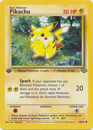 Pikachu 6064 Common 1st Edition