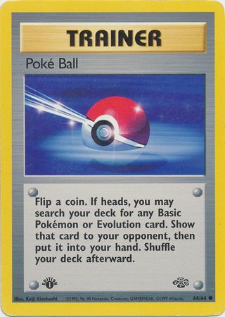 Pokemon Card 1st Edition Jungle Poke Ball 64/64 FREE SHIPPING! 