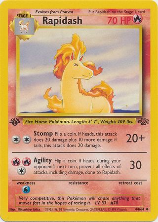 Pokemon Platinum Arceus Single Card Rare Rapidash 28/99