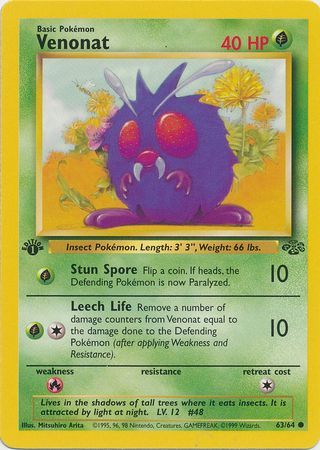 1st Edition JUNGLE Pokemon Uncommon-Common /64 You Choose Your Card 