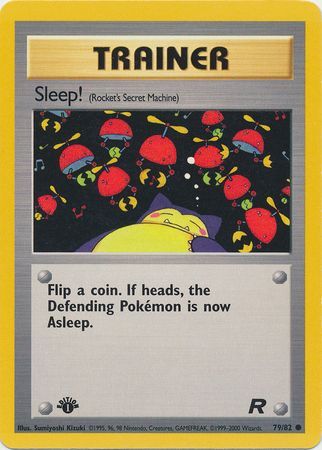 First Edition Pokémon buying Card Trainer Sleep