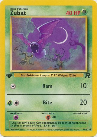 Zubat 70 82 Common 1st Edition Team Rocket 1st Edition Singles Zubat 70 82 Common 1st Edition Team Rocket 1st Edition Singles