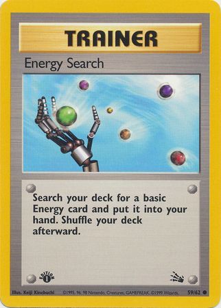 Energy Search - Fossil 1st Edition - Pokemon