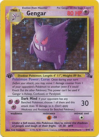 Pokemon Card Aerodactyl 16/62 Fossil 1st 1st Edition DE German NM