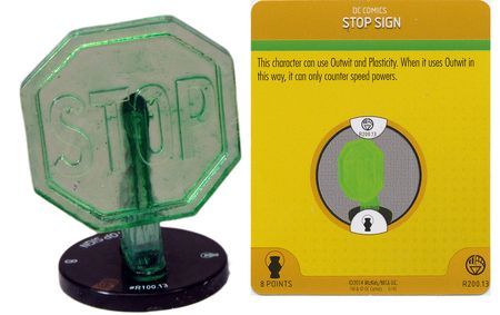 Green Lantern Stop Sign R100 13 3D Special Object War of Light DC Heroclix 
