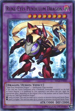 Rune Eyes Pendulum Dragon SECE EN045 Ultra Rare Unlimited Rune Eyes Pendulum Dragon SECE EN045 Ultra Rare Unlimited