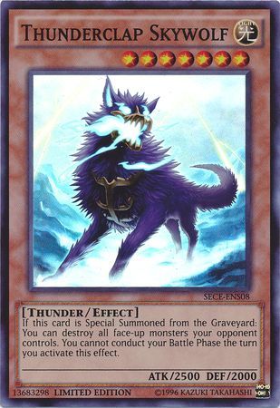 Thunderclap Skywolf SECE ENS08 Super Rare 1st Edition Secrets of Eternity SECE 1st Edition Singles Thunderclap Skywolf SECE ENS08 Super Rare 1st Edition Secrets of Eternity SECE 1st Edition Singles