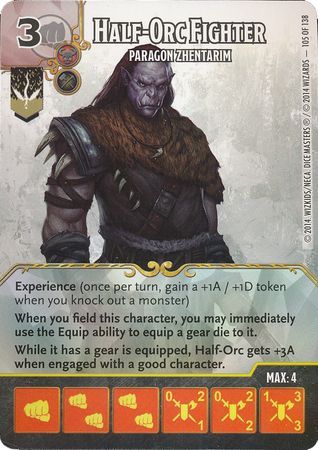 Half Orc Fighter Paragon Zhentarim 105 138 Rare D D Dice Masters Battle for Faerun Singles Half Orc Fighter Paragon Zhentarim 105 138 Rare D D Dice Masters Battle for Faerun Singles
